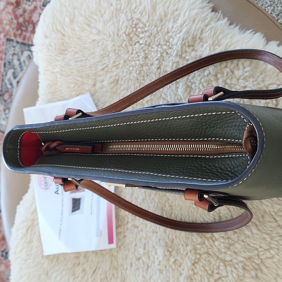 NWOT Dooney & Bourke Moss Green Pebbled Leather Lexington Shopper Tote 💚🎁 - Picture 9 of 17